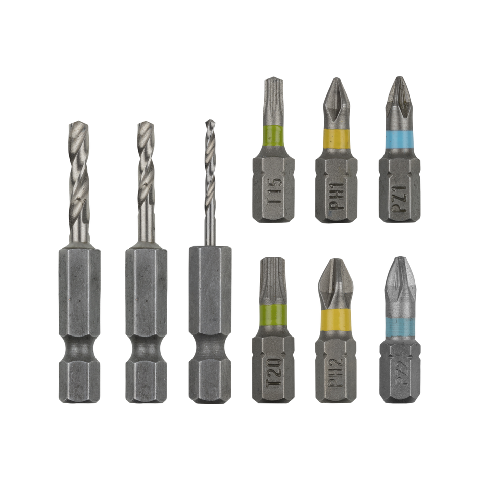 Drilling and Screwing Flipbit Accessories Set 9 Pcs.