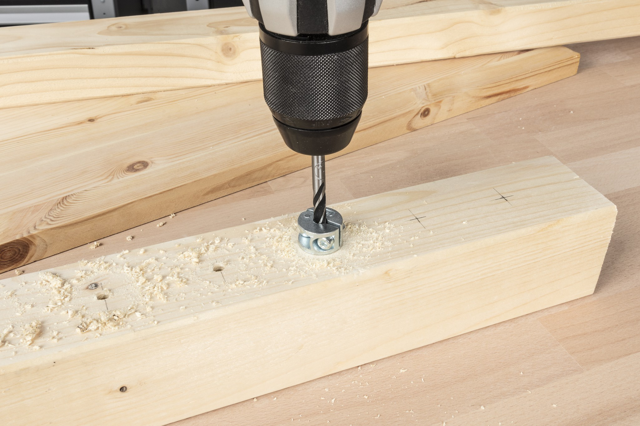 Wood Twist Drill Bit Set With Depth Stop 2 Pcs.
