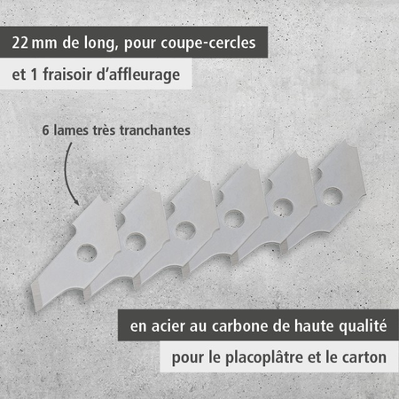 6 Replacement Blades, 22 mm (fr)
