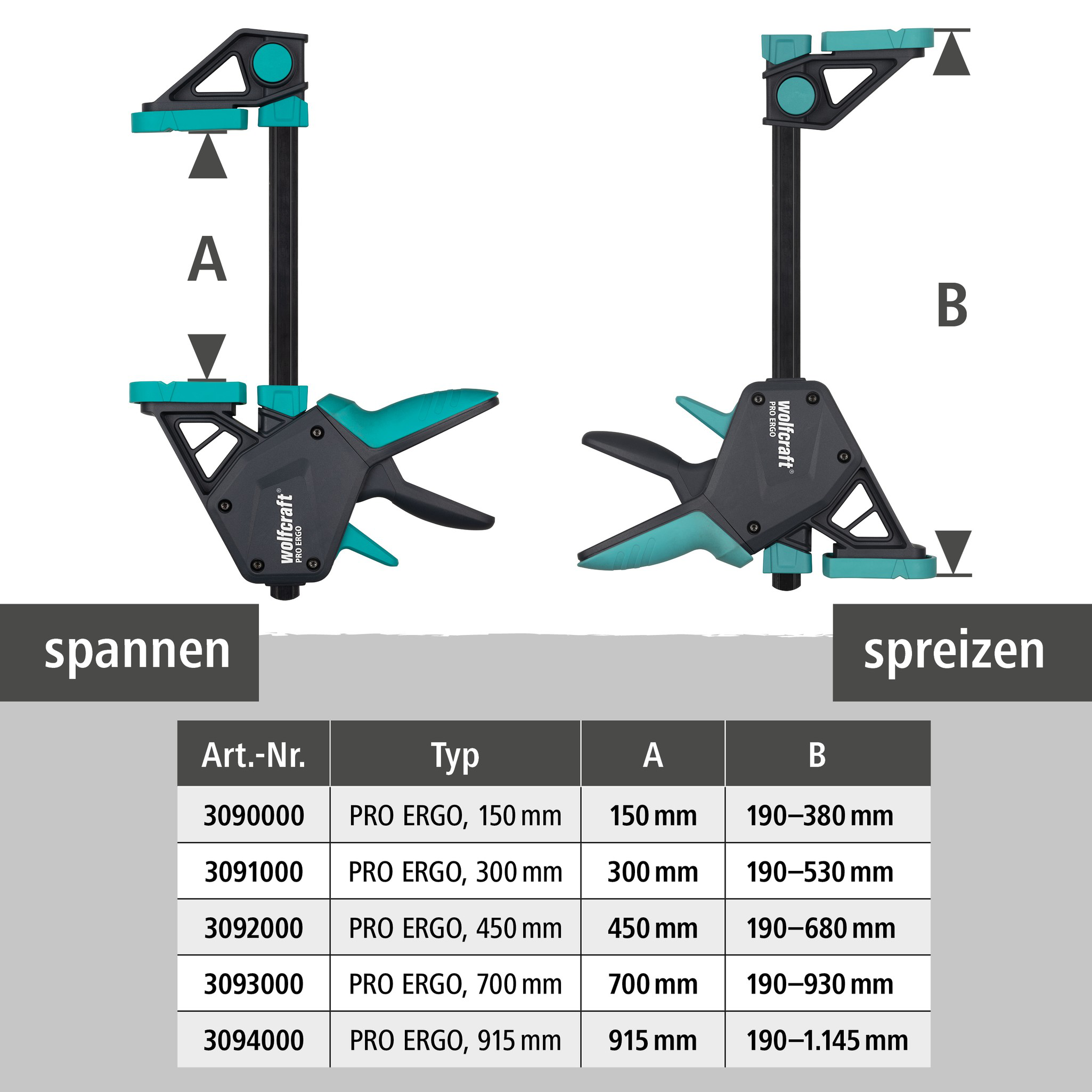 PRO ERGO One-Hand Clamp - Info Image 5 German
