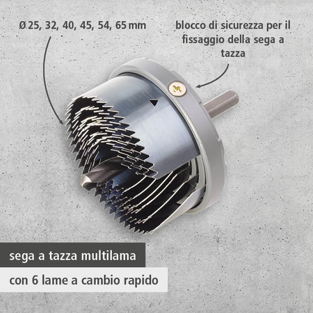 Multi-Blade Hole Saw, Ø 25–65 mm (it)