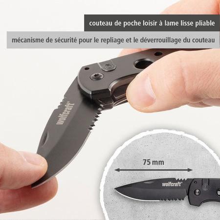 Leisure Knife with Folding, Serrated Blade