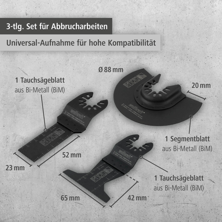 Multi-Tool Set for Demolition Work, 3 Pcs. (de)