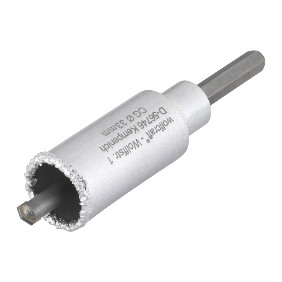 Annular Bit, Tungsten Carbide Coated, With Mandrel, Ø33mm