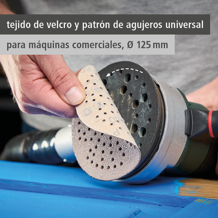 Multi-Hole Sanding Discs for Eccentric Sanders, Ø 125 mm (es)