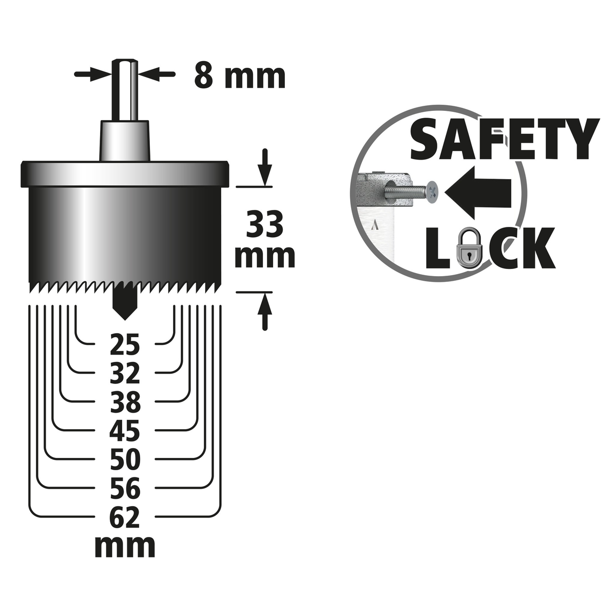 “Professional” Multi-Blade Hole Saw, Ø 25–62 mm - Image 3