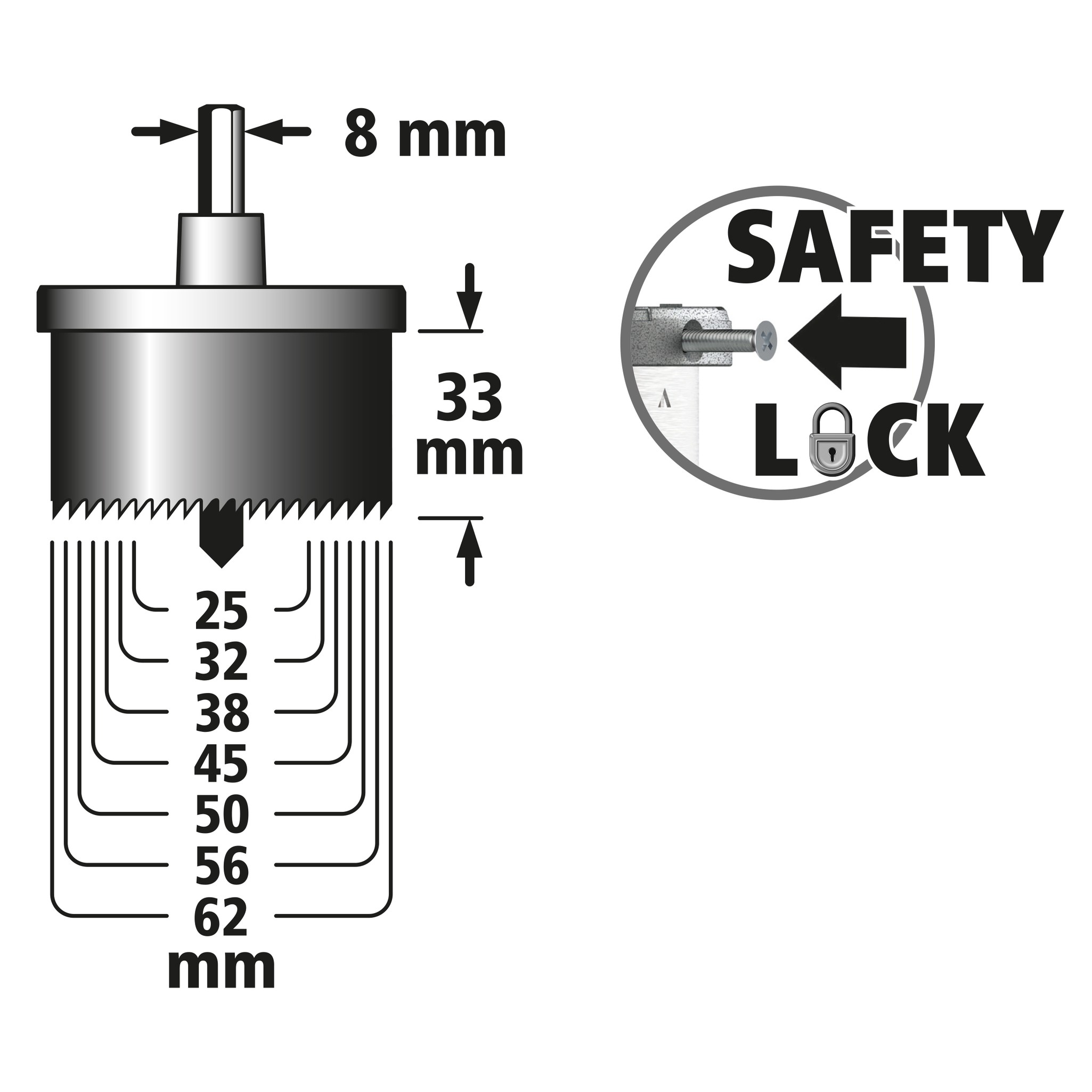 “Professional” Multi-Blade Hole Saw, Ø 25–62 mm - Image 3