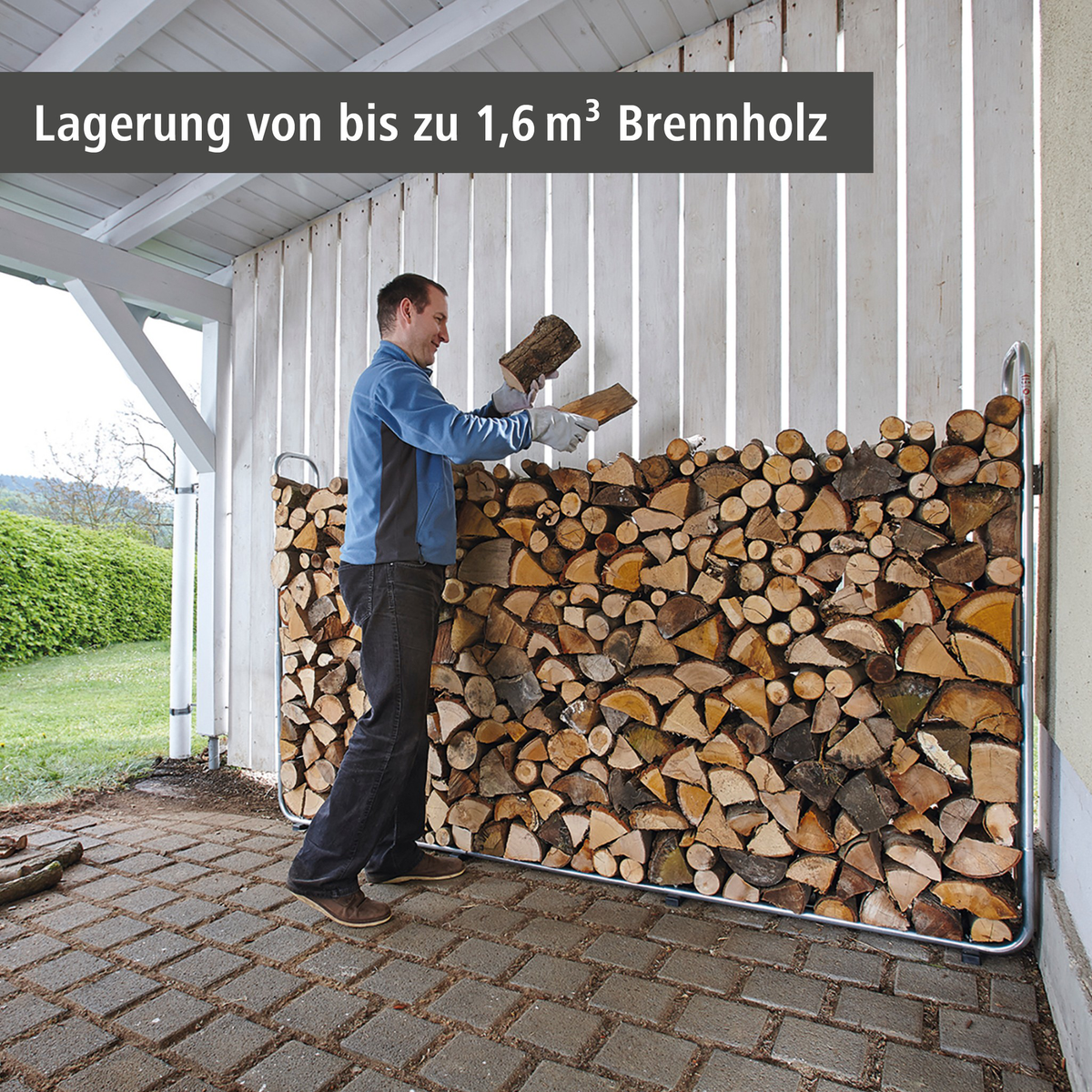 Modular XXL Stacking Aid for Firewood
