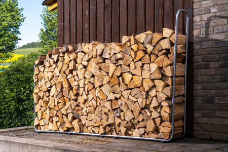 Modular XXL Stacking Aid for Firewood
