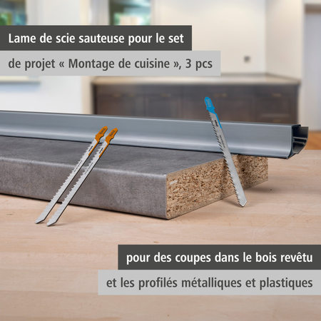 Jigsaw Blade Project Set for Kitchen Installation, 3 Pcs. (fr)