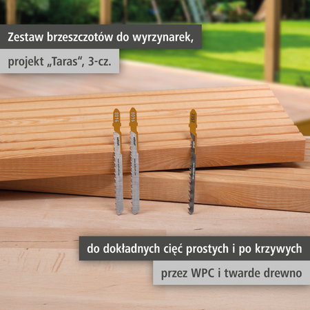 Jigsaw Blade Project Set for Deck Building, 3 Pcs. (pl)