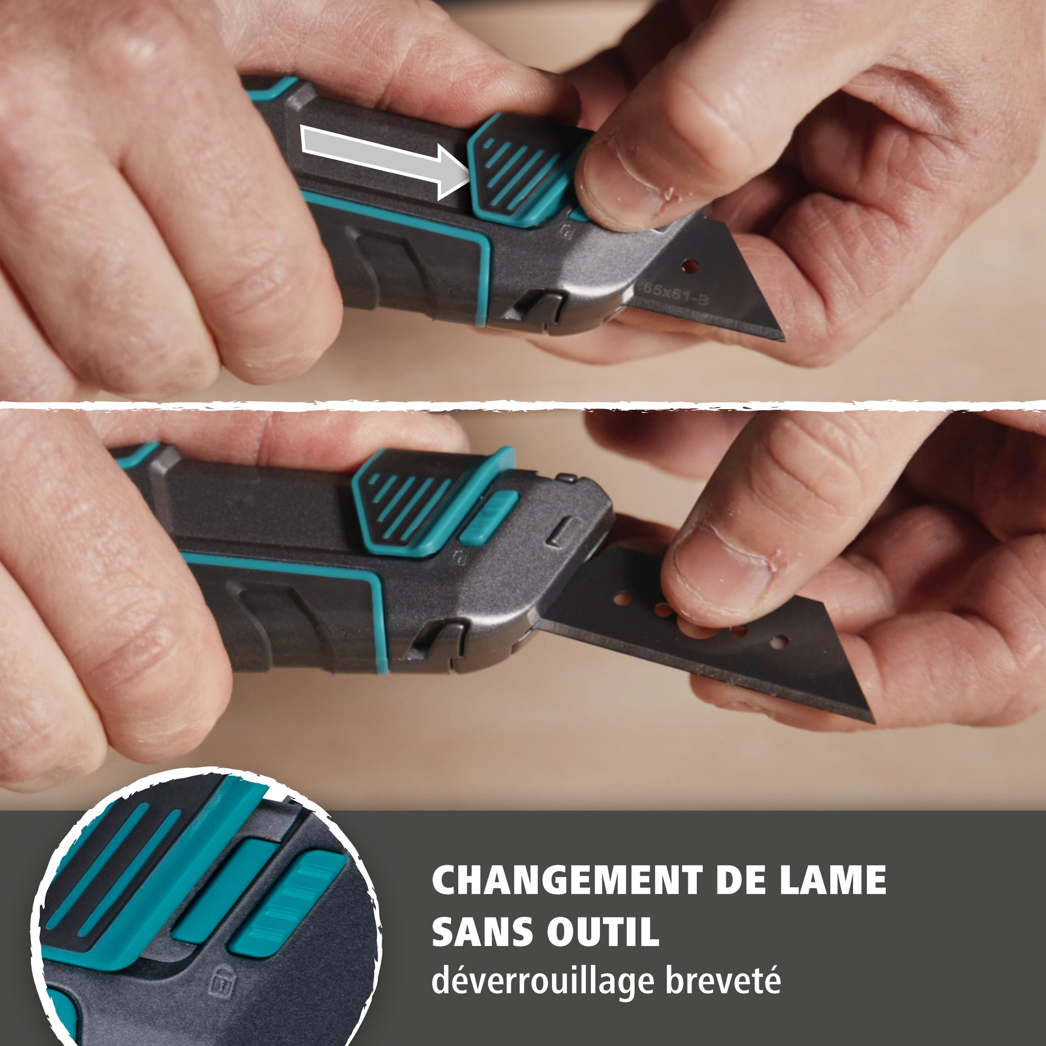 PRO SAFETY Trapezium Blade Knife Set With Sheath (fr)