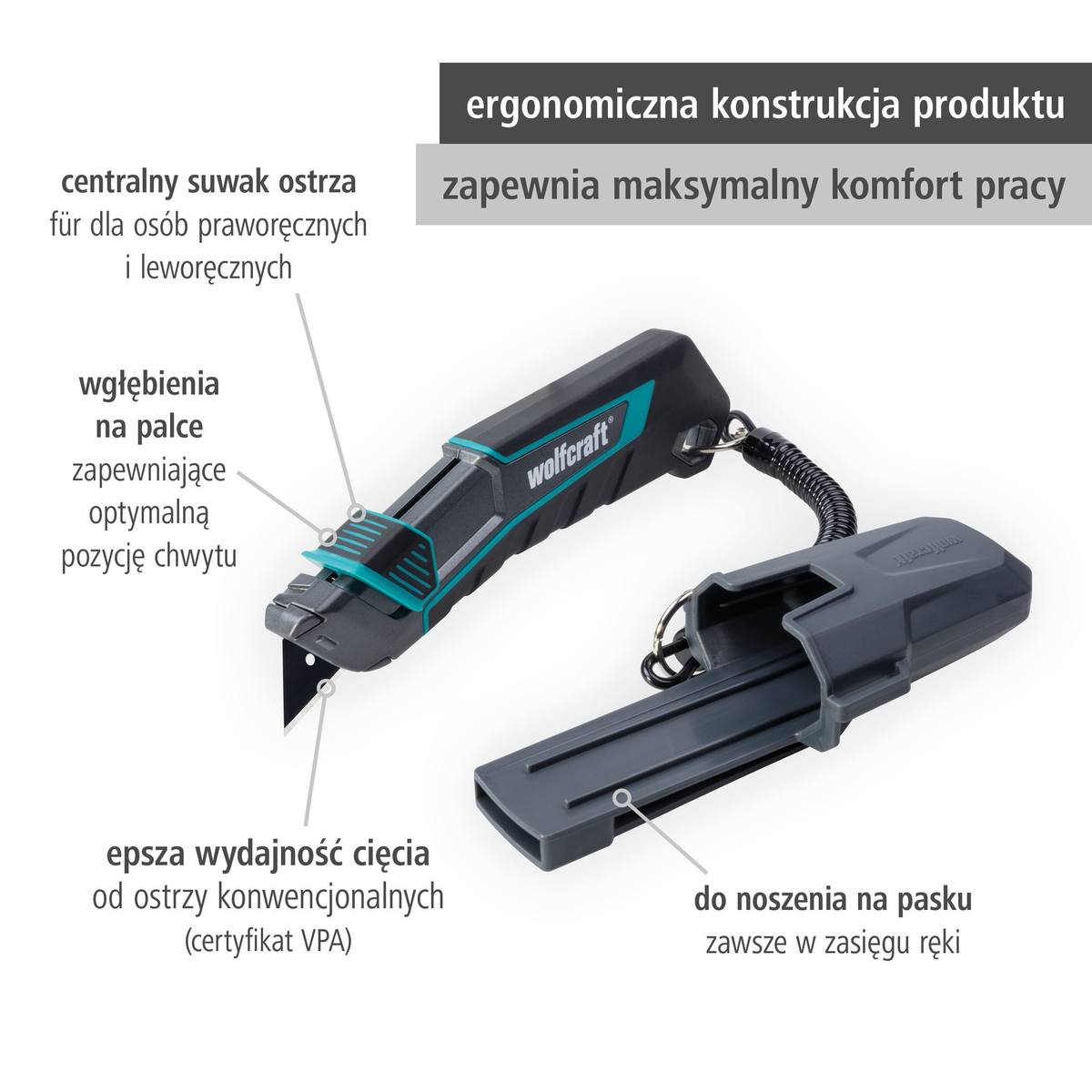 PRO SAFETY Trapezium Blade Knife Set With Sheath (pl)