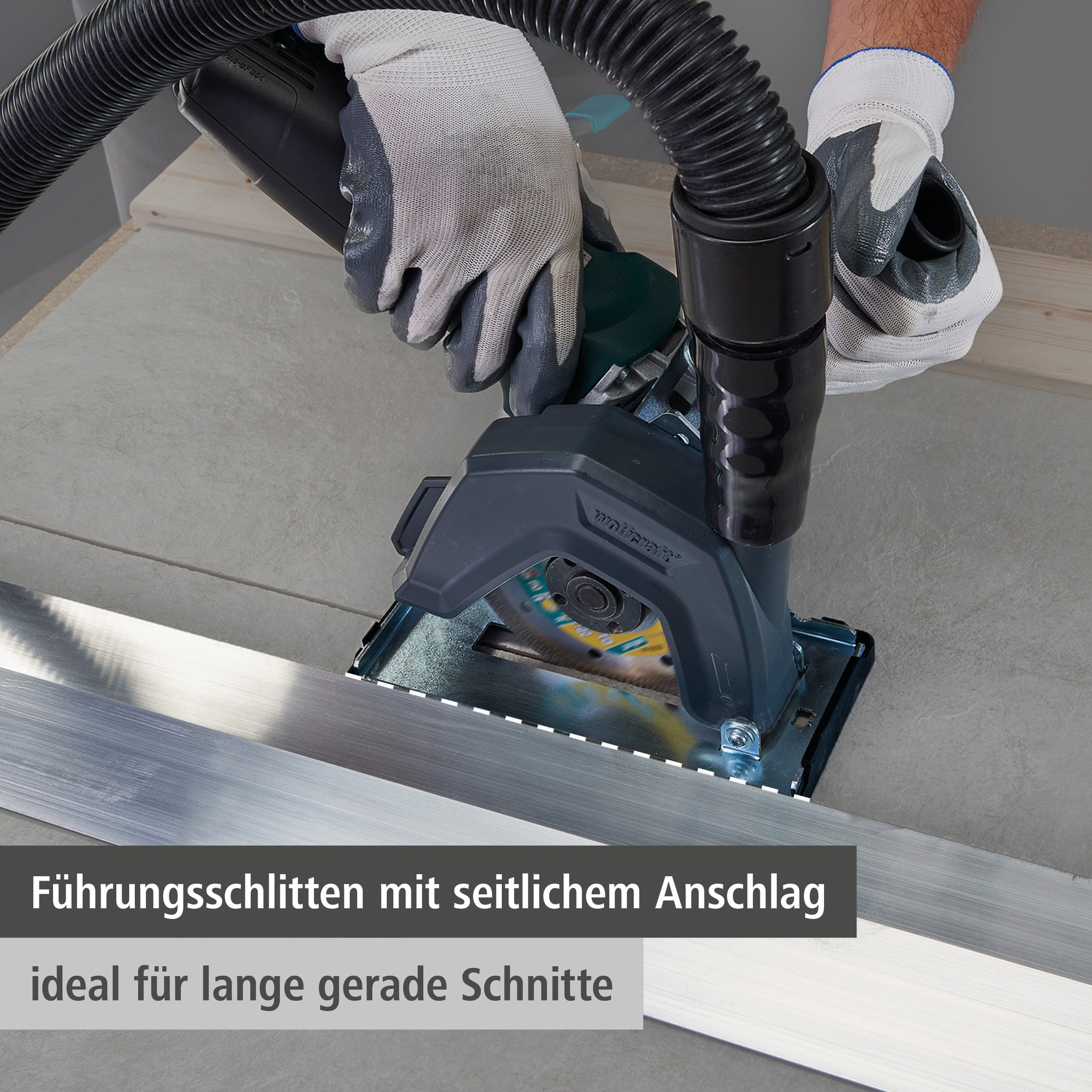 Extraction Hood With Guide Block for Angle Grinder