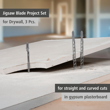 Jigsaw Blade Project Set for Drywall, 3 Pcs. (en)