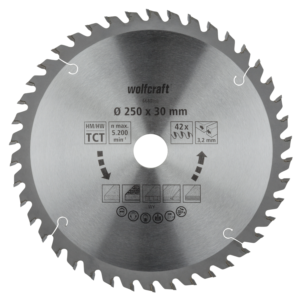 TC Circular Table Saw Blade, orange series, Ø 250 mm