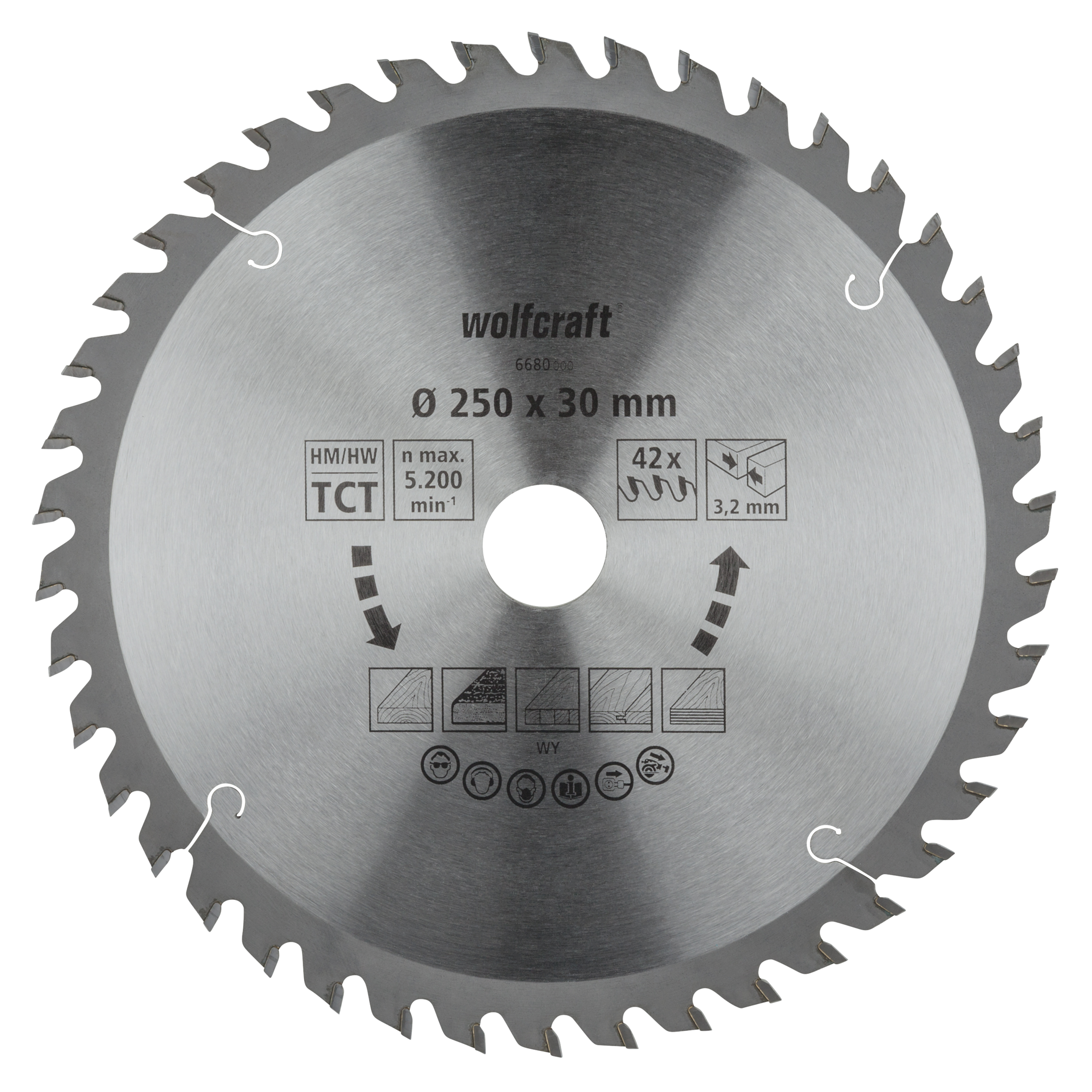TC Circular Table Saw Blade, orange series, Ø 250 mm
