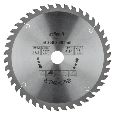 TC Circular Table Saw Blade, orange series, Ø 250 mm