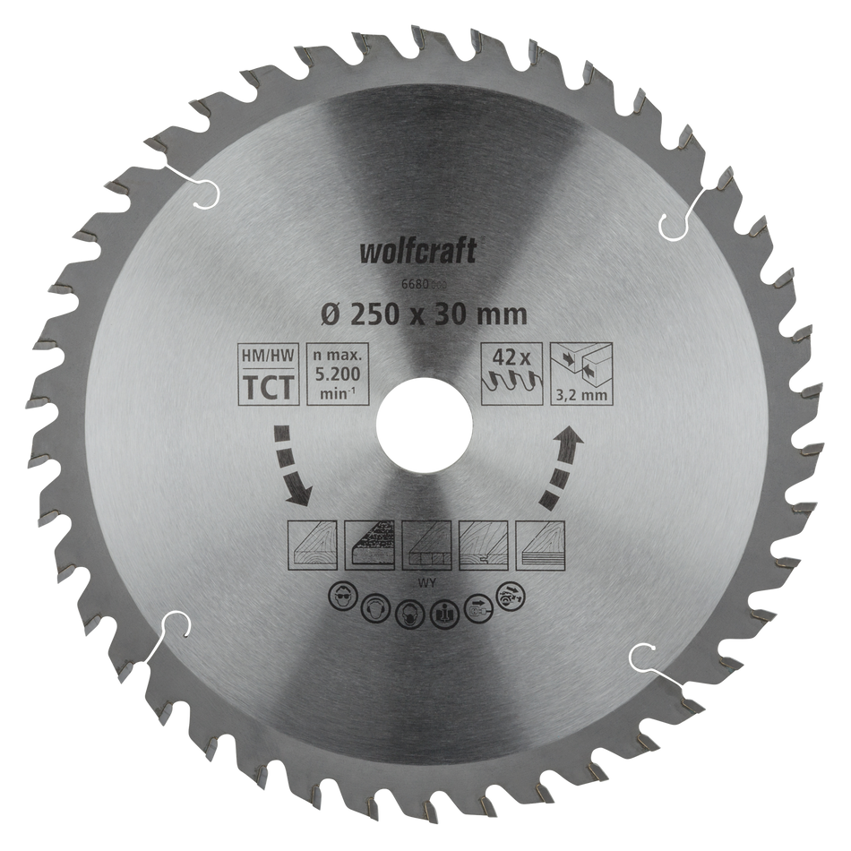 TC Circular Table Saw Blade, orange series, Ø 250 mm