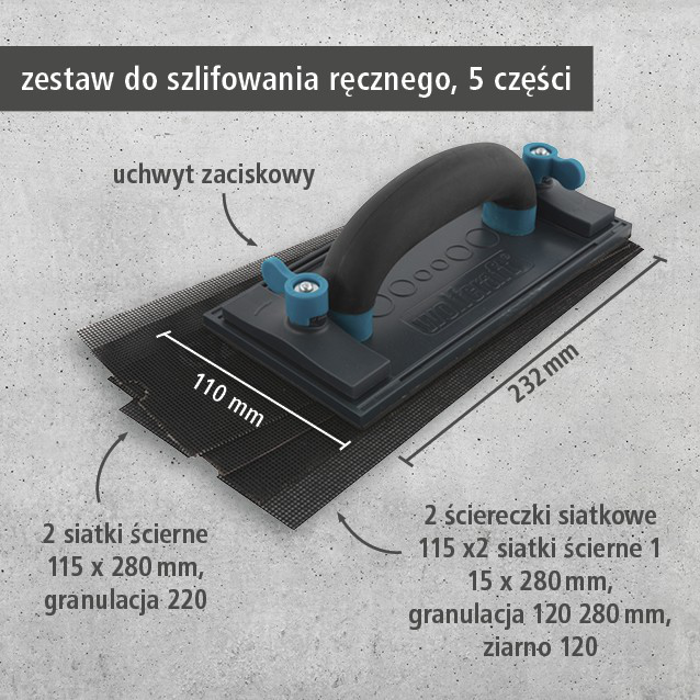Hand-Held Sander Set, 5 Pcs. (pl)