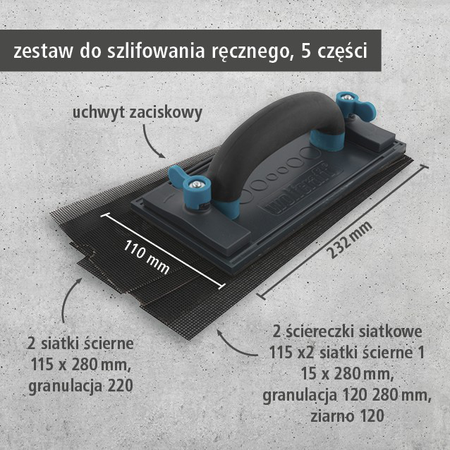 Hand-Held Sander Set, 5 Pcs. (pl)