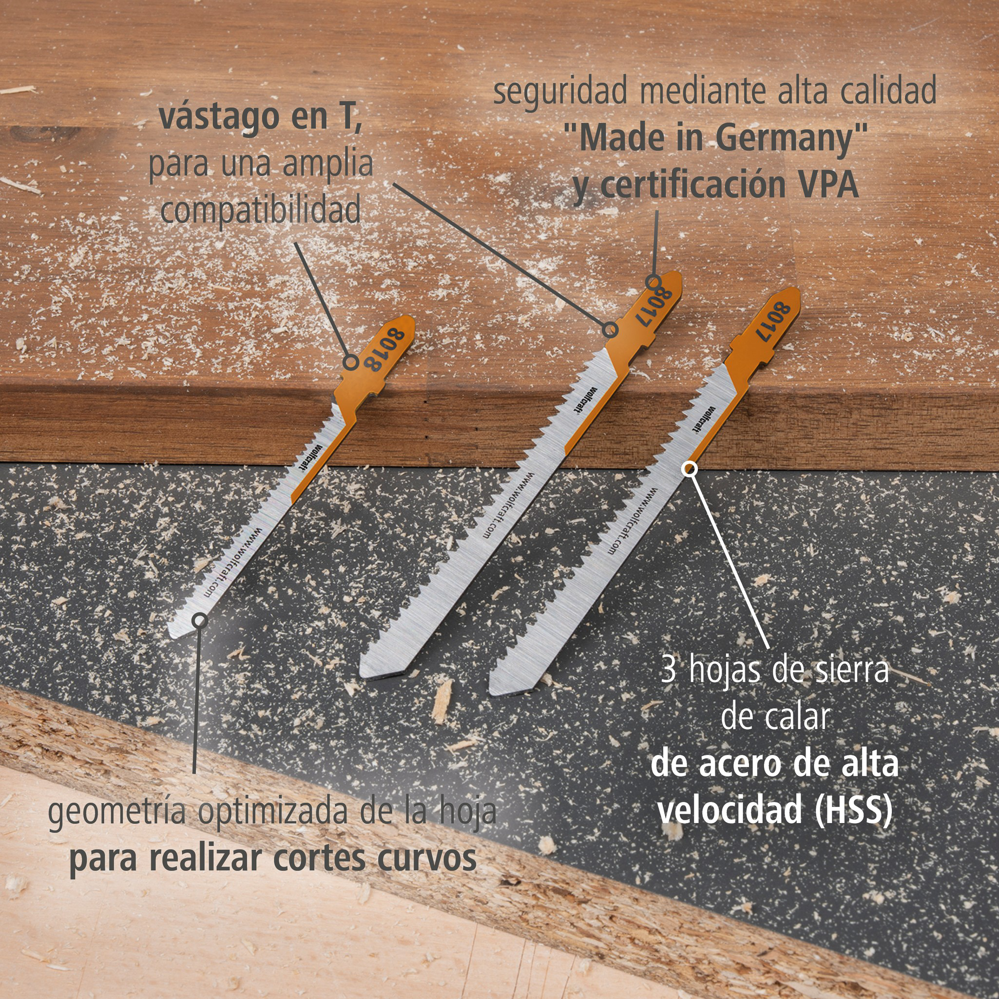 Jigsaw Blade Project Set for Making Furniture, 3 Pcs. (es)