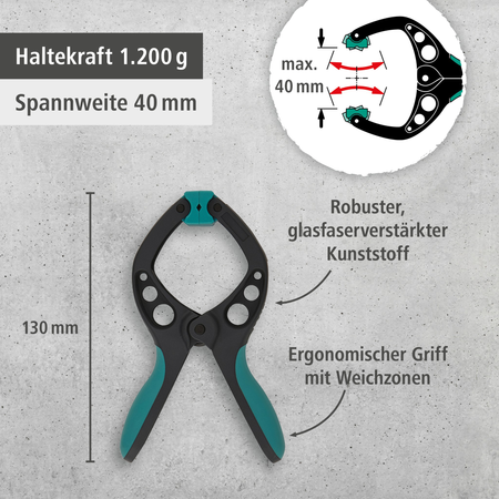 8 PRO Spring Clamps, 40 mm (de)