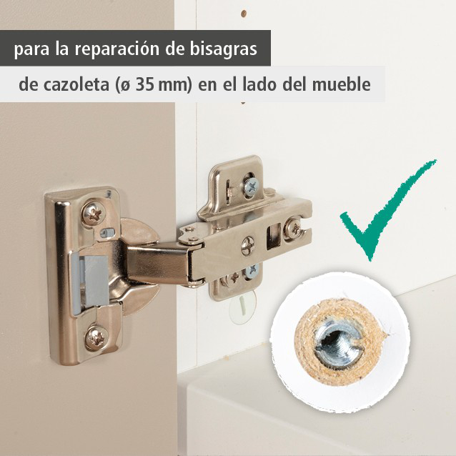 Repair Set for Cup Hinge – Cabinet Side, 11 Pcs. (es)