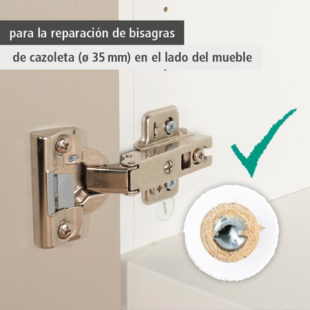 Repair Set for Cup Hinge – Cabinet Side, 11 Pcs. (es)