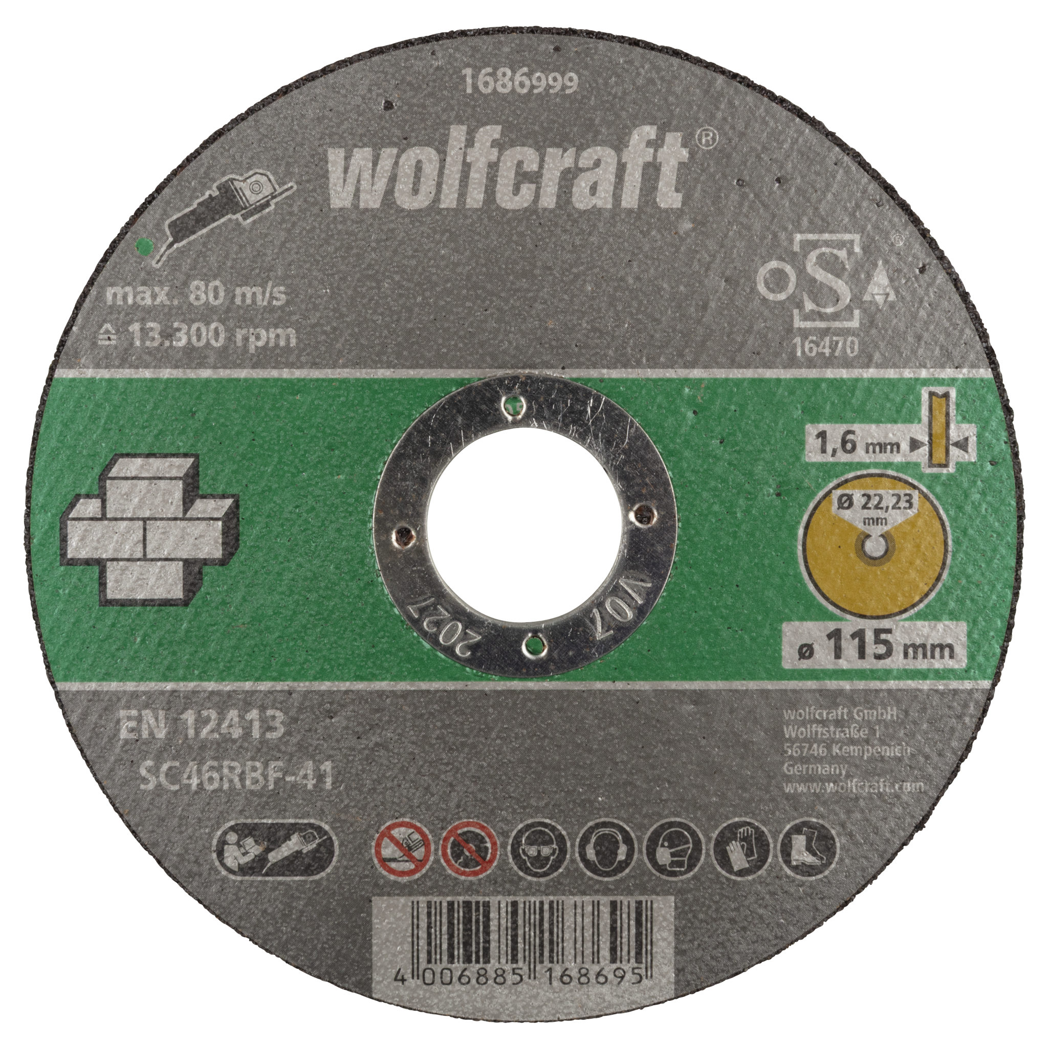 Cutting Disc for Stone, fine cutting, Ø 115 mm