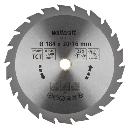 TC Circular Hand Saw Blade, green series, Ø 184 mm