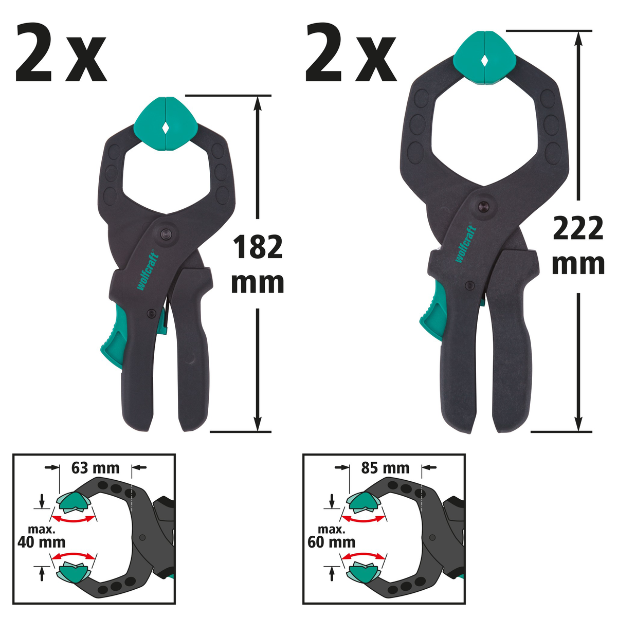 Ratchet Clamp Set for Hobby And Trade Use, 4 Pcs.