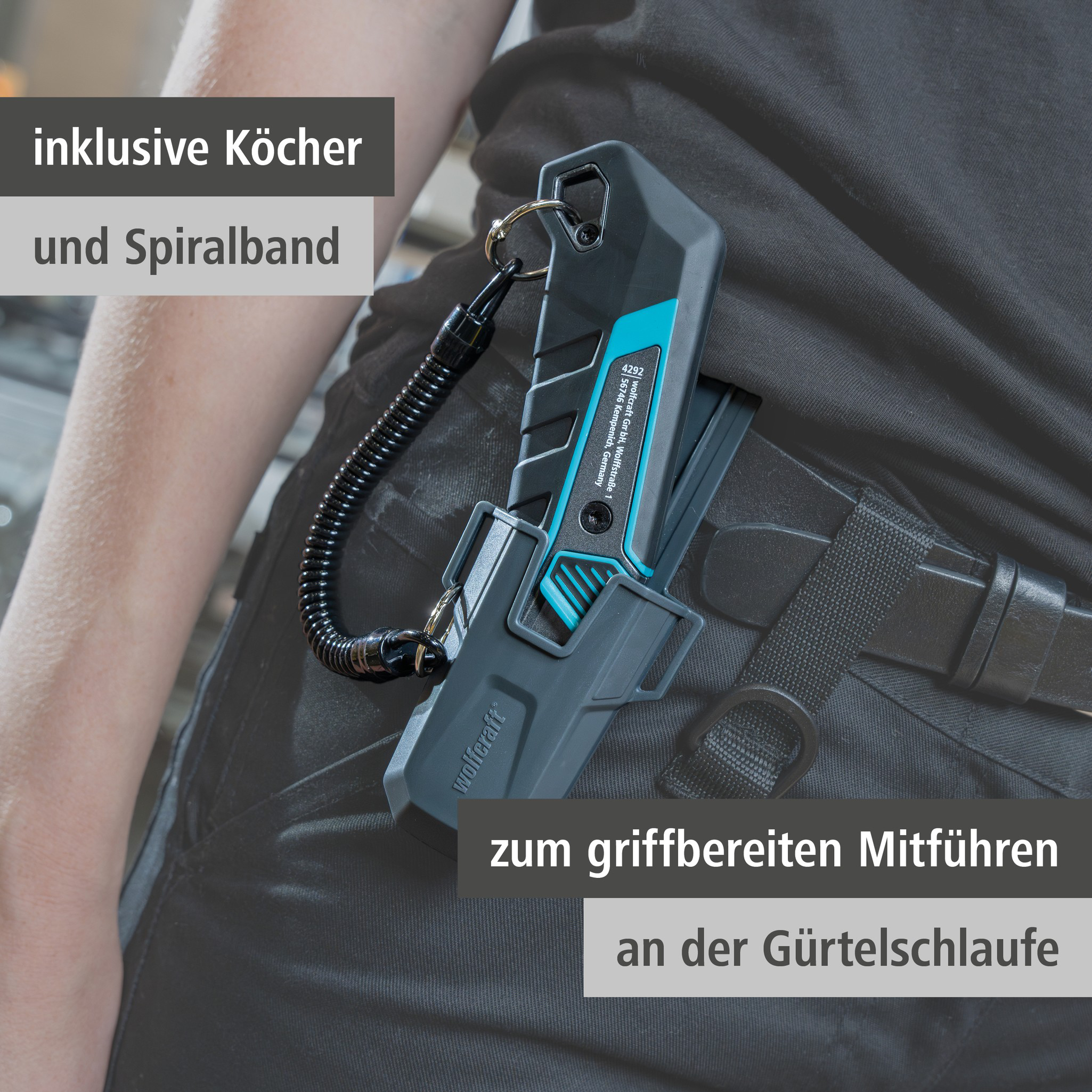 Trapezium Blade Knife PRO SAFETY with Sheath (de)