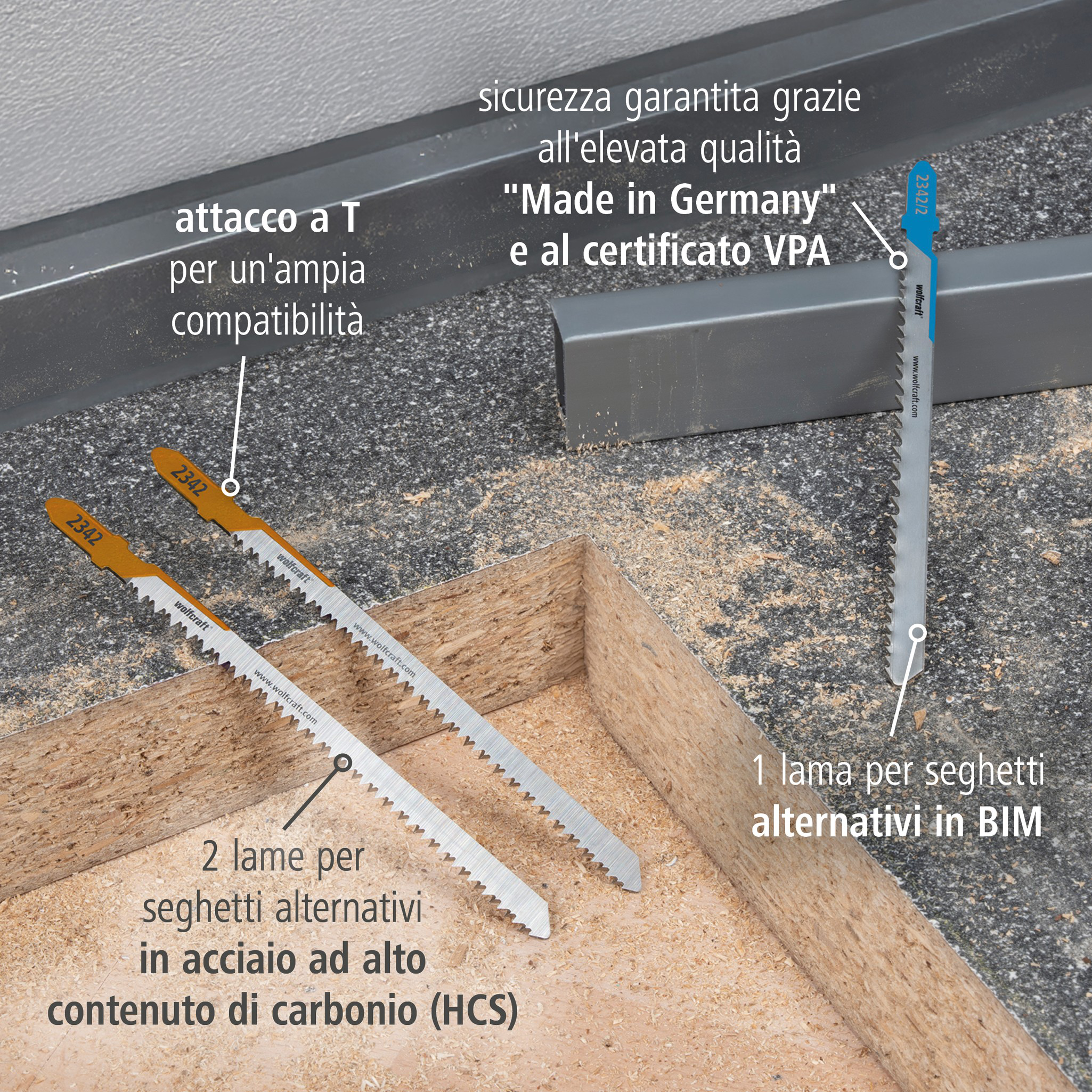 Jigsaw Blade Project Set for Kitchen Installation, 3 Pcs. (it)