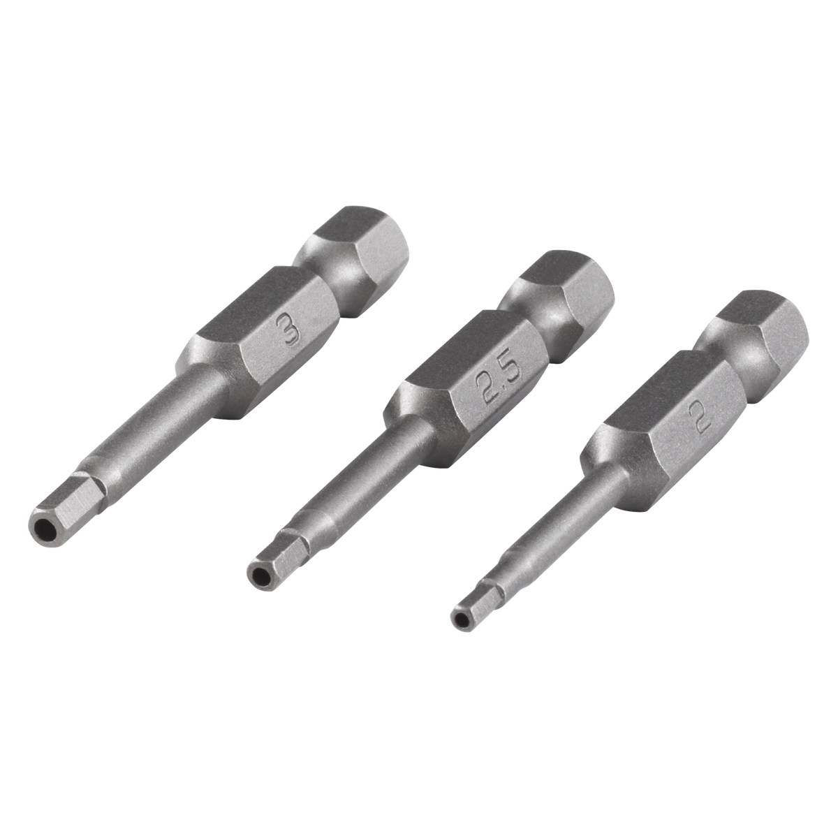 Solid safety screwdriver blade set, 3 pcs.