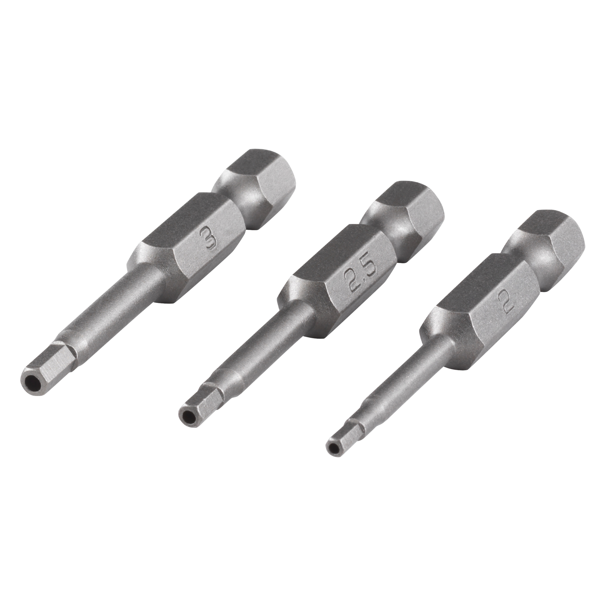 Solid safety screwdriver blade set, 3 pcs.