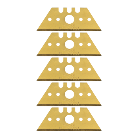 5 Professional Trapezium Blades TiN-Coated 0.65 x 52 mm