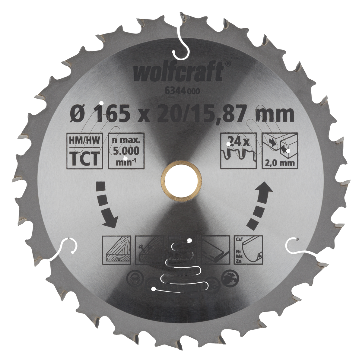 Circular Saw Blade for Cordless Circular Hand Saws, purple series, Ø 165 mm