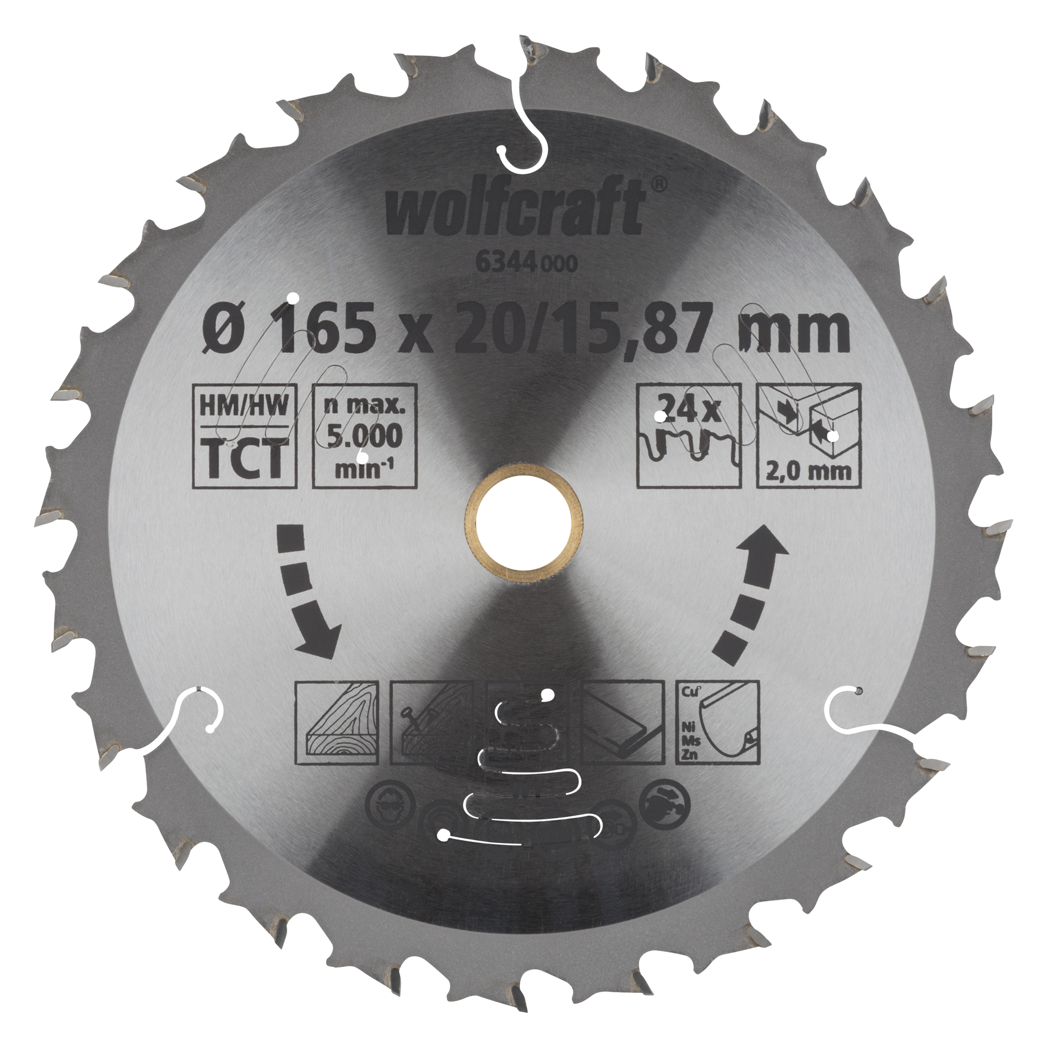 Circular Saw Blade for Cordless Circular Hand Saws, purple series, Ø 165 mm