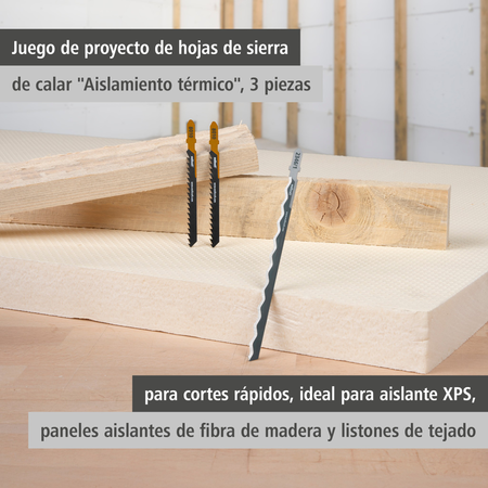 Jigsaw Blade Project Set for Insulation, 3 Pcs. (es)