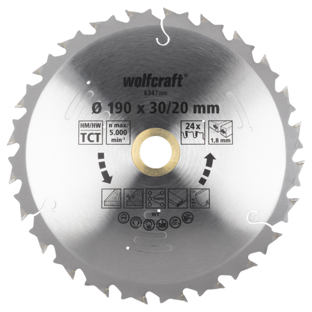 Circular Saw Blade for Cordless Circular Hand Saws, purple series, Ø 190 mm