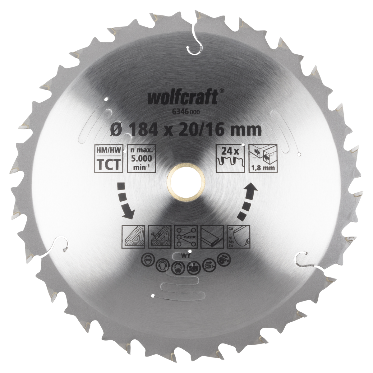 Circular Saw Blade for Cordless Circular Hand Saws, purple series, Ø 184 mm