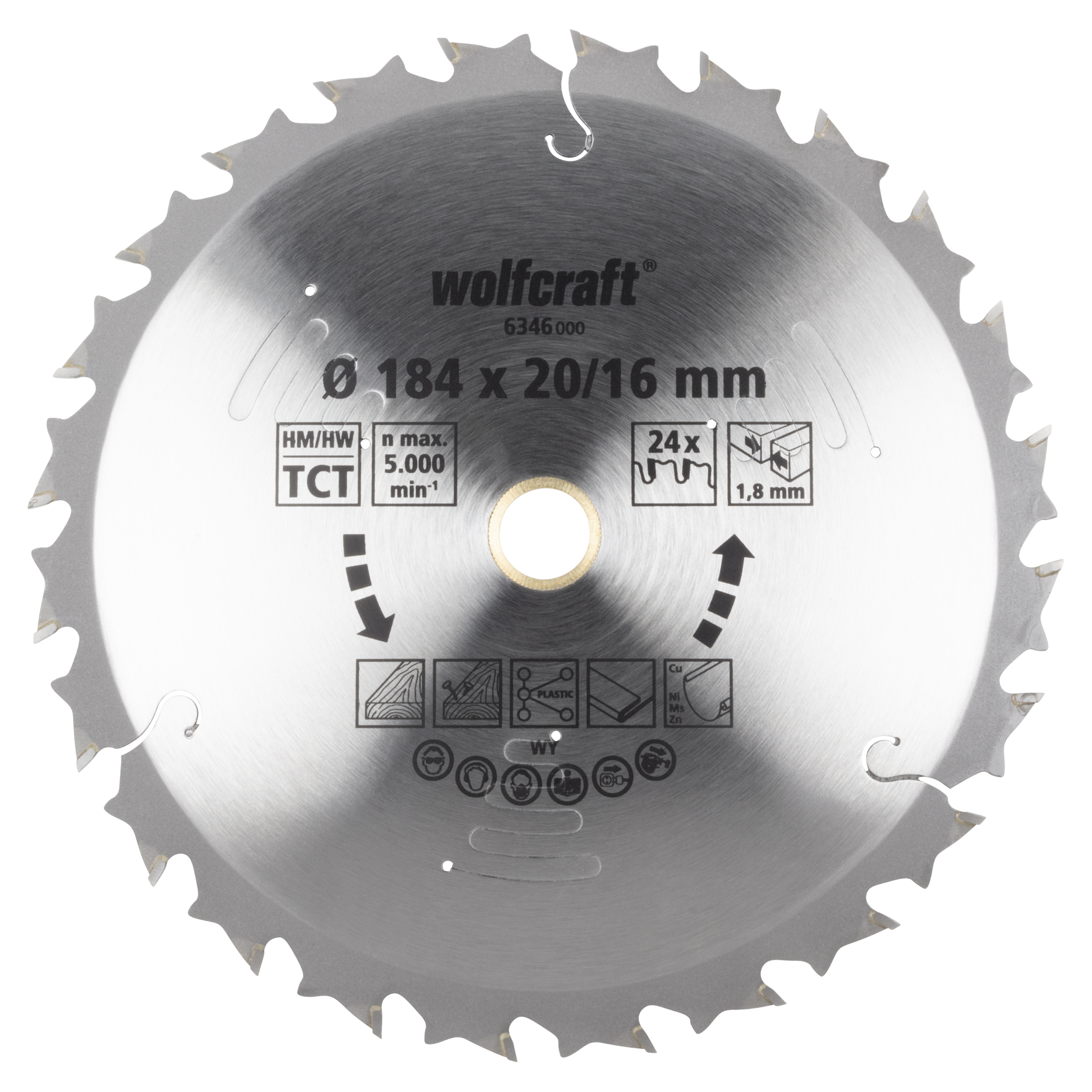 Circular Saw Blade for Cordless Circular Hand Saws, purple series, Ø 184 mm