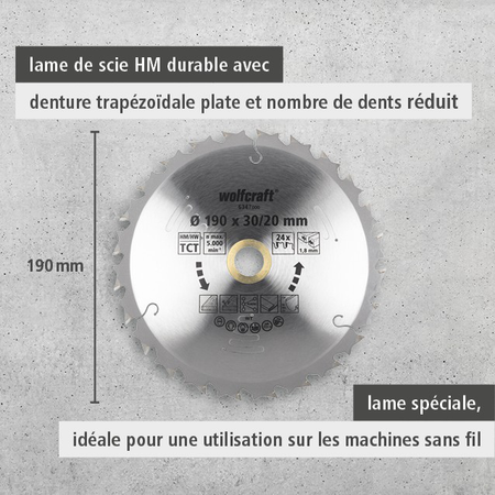 Circular Saw Blades for Cordless Circular Hand Saws, purple series (fast, medium-coarse cuts)