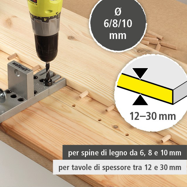 Universal Wood Dowel Joiner Set (it)
