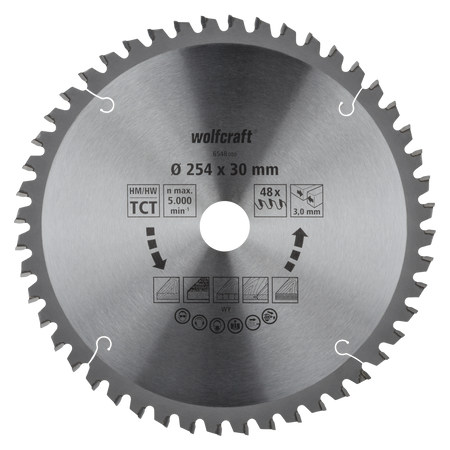 TC Cross and Mitre Cut Saw Blade, orange series, Ø 254 mm