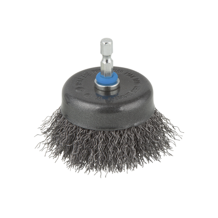 Steel Wire Cup Brush, Ø 75 mm, Hexagon Shank