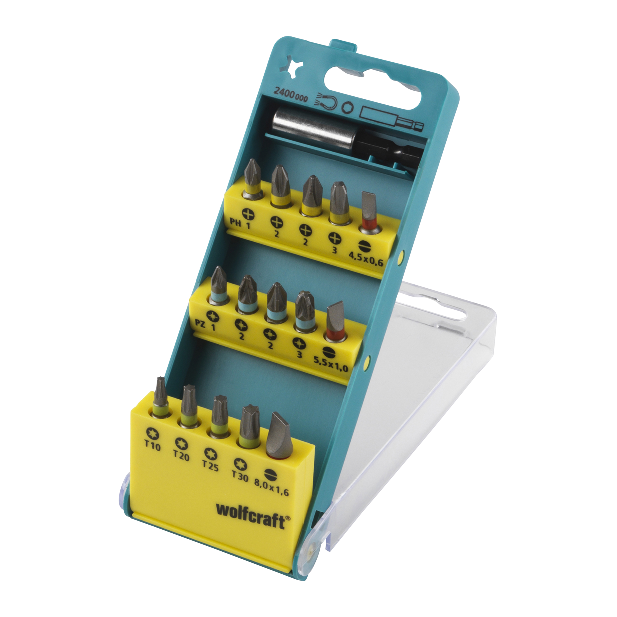 Bit Box, Flat / Crosshead (PH/PZ) / TORX® (T), 16 Pcs. - Image 1