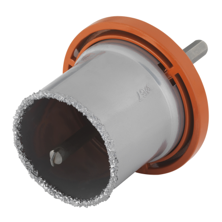 Annular Bit, Tungsten Carbide Coated, With Receptacle Plate and Centring Drill Bit, Ø 67 mm