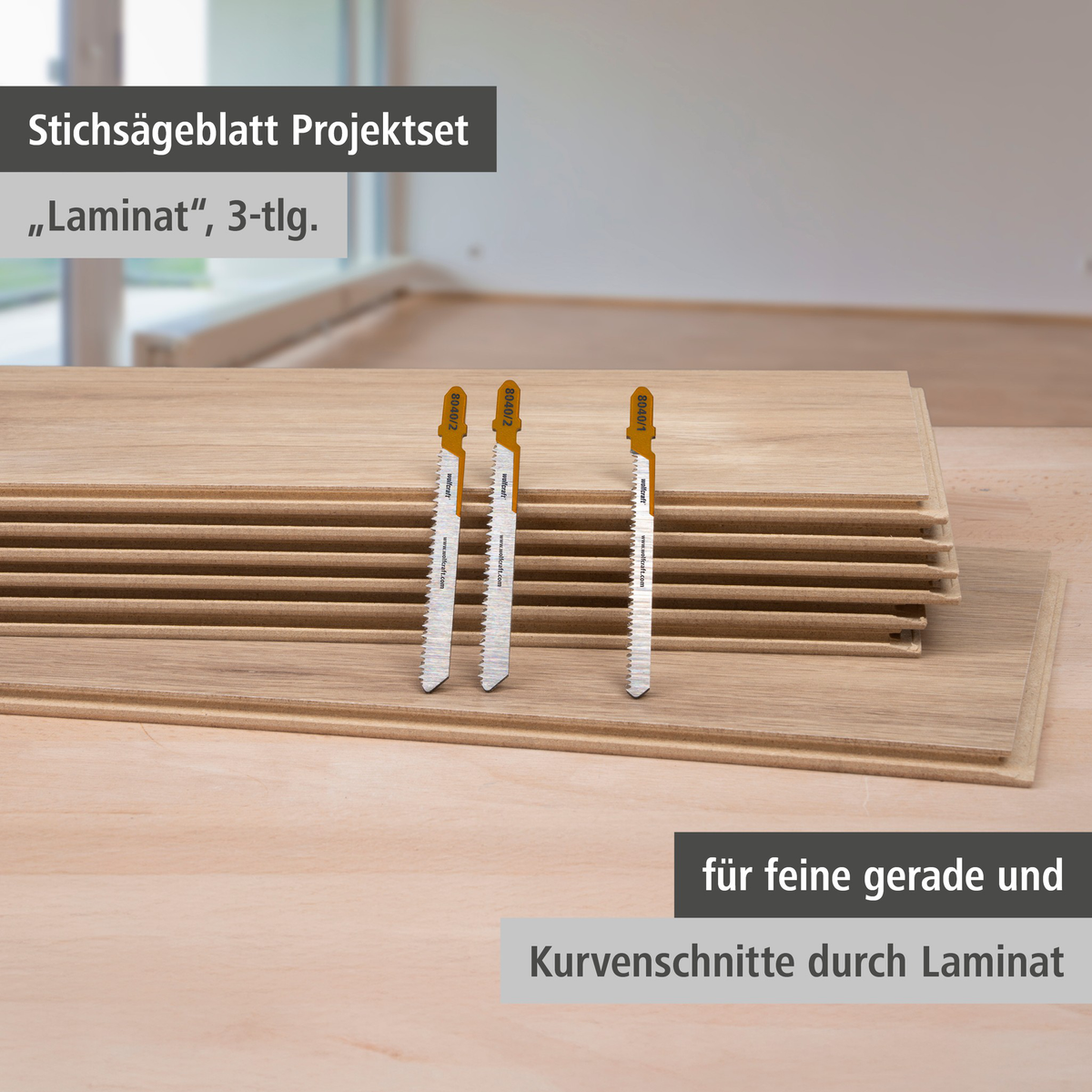 Jigsaw Blade Project Set for Laminate, 3 Pcs. (de)